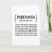 Tien Ouderschap aanmoediging, humoristisch - puber Kaart (Voorkant)