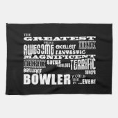 Tien Pin Bowling Bowlers Groest Bowler World ooit Theedoek (Horizontaal)