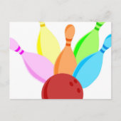 Tien Pin Bowling Briefkaart (Voorkant)