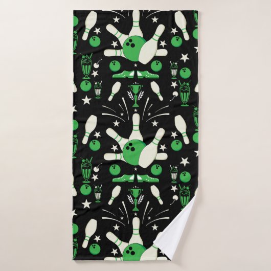 Tien Pin Bowling Home Decor Badhanddoek (Badhanddoek)