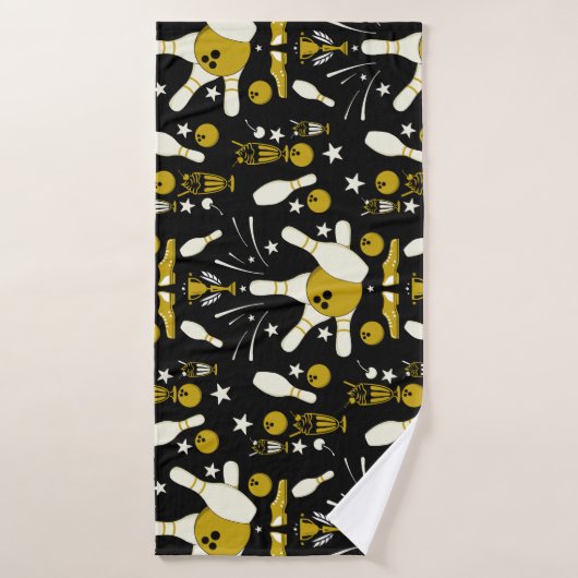 Tien Pin Bowling Home Decor Badhanddoek (Badhanddoek)