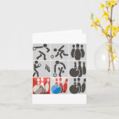 Tien Pin Bowling Icons Notitiekaarten (Gele Bloem)