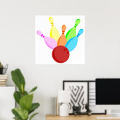 Tien Pin Bowling Poster (Thuiskantoor)