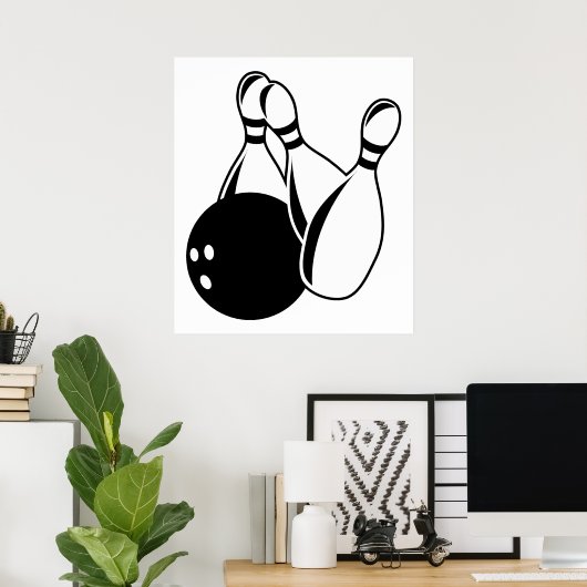 Tien Pin Bowling Poster (Thuiskantoor)