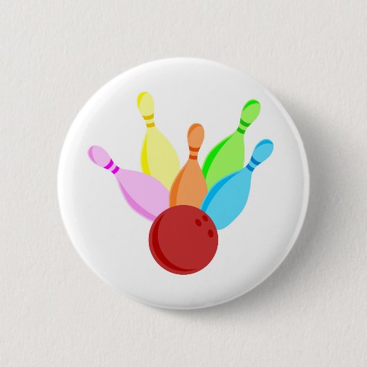 Tien Pin Bowling Ronde Button 5,7 Cm (Voorkant)