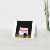 Tien pin Bowling Strike Bedankkaart (Voorkant)