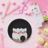 Tien pin Bowling Strike Papieren Bordje (Feest)