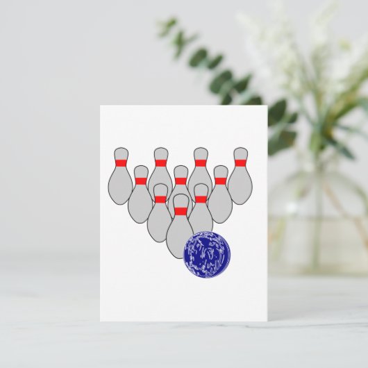 Tien Pin Bowling Uitnodigingen (Staand voorkant)