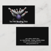 Tien Pin Bowling Visitekaartje (Voorkant / Achterkant)