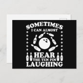 Tien Pin Lachende Bowling Speler Quote Bowling Cad Briefkaart (Voorkant / Achterkant)