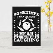 Tien pin Laughing Bowling Player Quote Bowling Gif Kaart (Gele Bloem)