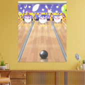 Tien-pins bowlen canvas afdruk (Insitu (Woonkamer))