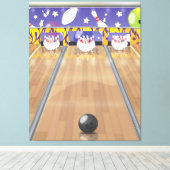 Tien-pins bowlen canvas afdruk (Insitu (Houten vloer))