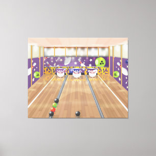 Tien-pins bowlen canvas afdruk