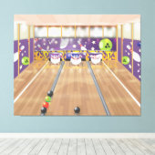 Tien-pins bowlen canvas afdruk (Insitu (Houten vloer))