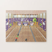 Tien-pins bowlen legpuzzel (Horizontaal)