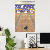 Tien-pins bowlen poster (Thuiskantoor)