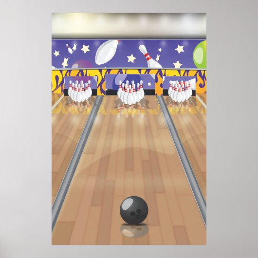 Tien-pins bowlen poster (Voorkant)