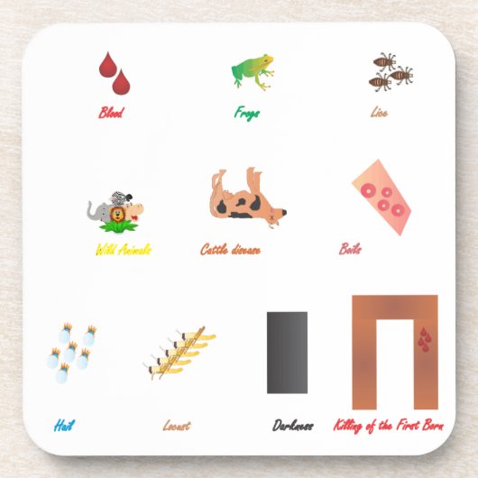 Tien Plagues Drankjes Onderzetter (Voorkant)