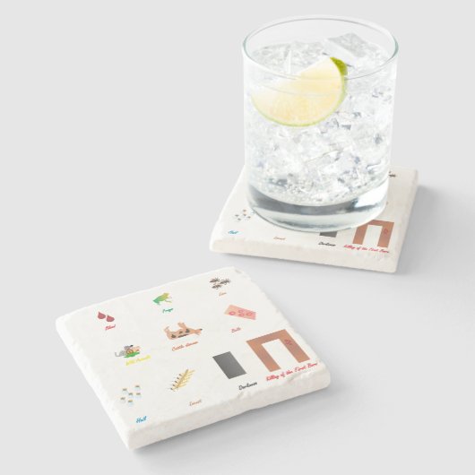 Tien Plagues Stenen Onderzetter (Zijkant)