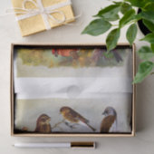 Tien prachtige vogelschilderingen uit het  boek tissuepapier (Geschenk)