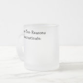 Tien redenen voor procrastinate Joke Matglas Koffiemok (Voorkant links)