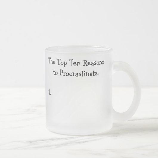 Tien redenen voor procrastinate Joke Matglas Koffiemok (Rechts)