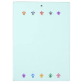 Tien schildpadden kletsnat zeeblauw klembord (Achterkant)