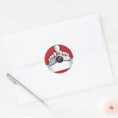 Tien speld die achtergrondontwerp met rol blazen ronde sticker (Envelop)
