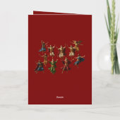 Tien springende heren De Tien Geboden Vector Feestdagen Kaart (Achterkant)