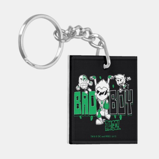 Tien Titans gaan! | "Bad Boy" Robin, Cyborg & BB Sleutelhanger (Voorkant Links)