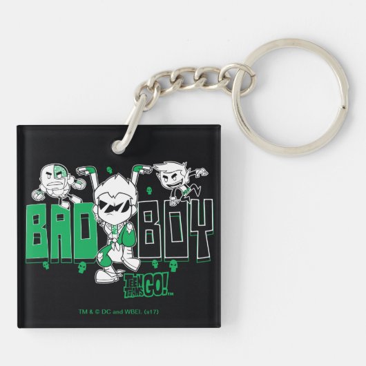 Tien Titans gaan! | "Bad Boy" Robin, Cyborg & BB Sleutelhanger (Achterkant)