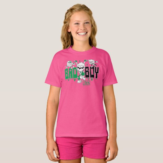 Tien Titans gaan! | "Bad Boy" Robin, Cyborg & BB T-shirt (Voorkant volledig)