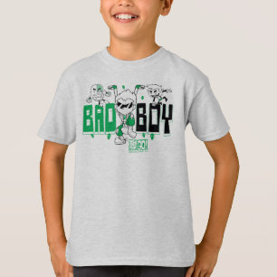 Tien Titans gaan! "Bad Boy" Robin, Cyborg & BB T-shirt