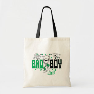 Tien Titans gaan! "Bad Boy" Robin, Cyborg & BB Tote Bag