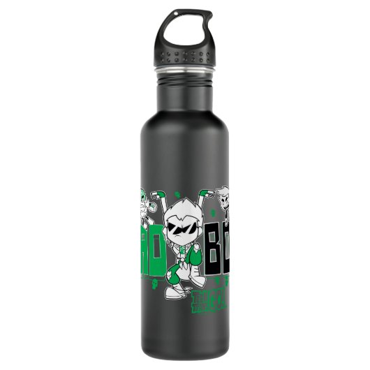 Tien Titans gaan! | "Bad Boy" Robin, Cyborg & BB Waterfles (Voorkant)