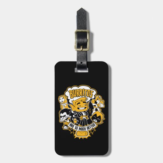 Tien Titans gaan! | Beast Boy "Burritos are better Bagagelabel (Voorkant verticaal)