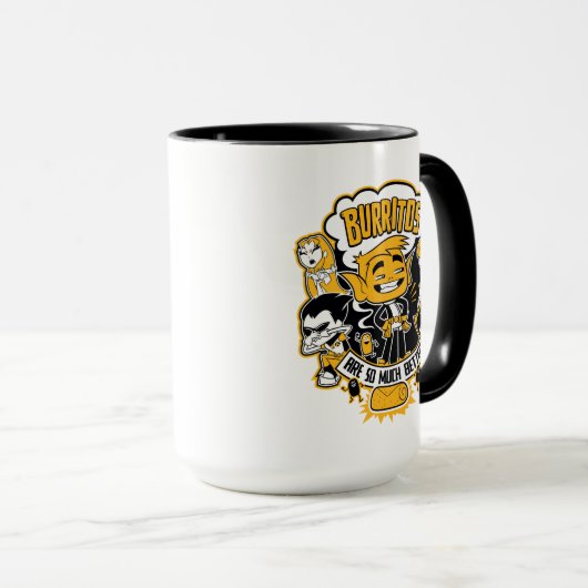 Tien Titans gaan! | Beast Boy "Burritos are better Mok (Voorkant rechts)