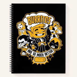 Tien Titans gaan! Beast Boy "Burritos are better Notitieboek