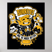 Tien Titans gaan! | Beast Boy "Burritos are better Poster (Voorkant)