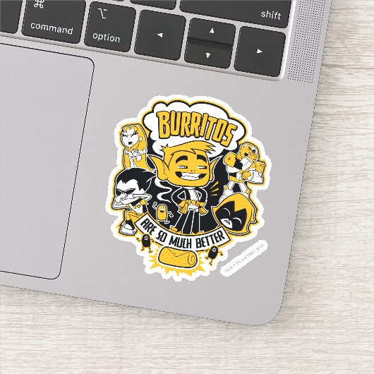 Tien Titans gaan! | Beast Boy "Burritos are better Sticker (Detail)
