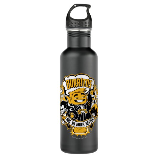 Tien Titans gaan! | Beast Boy "Burritos are better Waterfles (Voorkant)