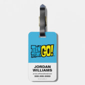 Tien Titans gaan! | Beast Boy Shapeshifts Bagagelabel (Achterkant verticaal)