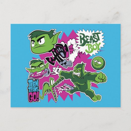 Tien Titans gaan! | Beast Boy Shapeshifts Briefkaart (Voorkant)