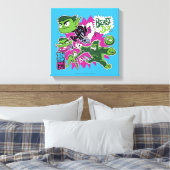Tien Titans gaan! | Beast Boy Shapeshifts Canvas Afdruk (Insitu (Slaapkamer))