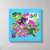 Tien Titans gaan! | Beast Boy Shapeshifts Canvas Afdruk (Voorkant)