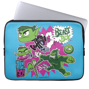 Tien Titans gaan! Beast Boy Shapeshifts Laptop Sleeve