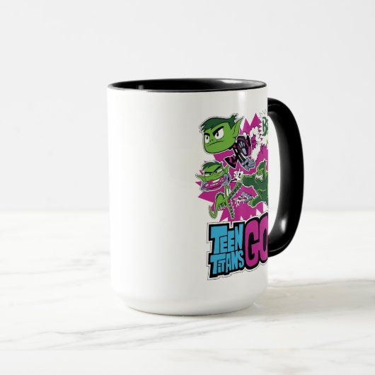 Tien Titans gaan! | Beast Boy Shapeshifts Mok (Voorkant rechts)
