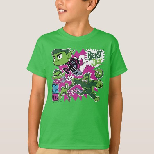 Tien Titans gaan! | Beast Boy Shapeshifts T-shirt (Voorkant)