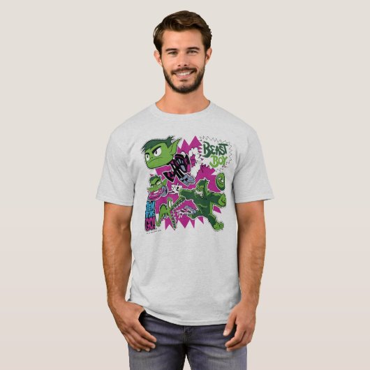 Tien Titans gaan! | Beast Boy Shapeshifts T-shirt (Voorkant volledig)